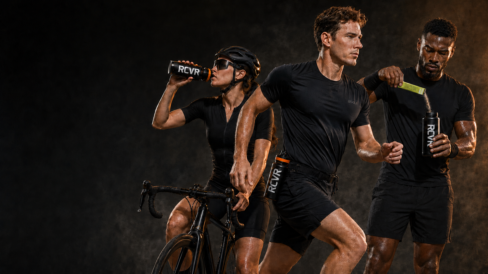 Athletes hydrating with RCVR